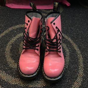 Bumble Gum Pink Paten Leather Dr. Martens